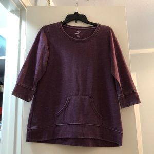 Style & co purple sweatshirt with pocket